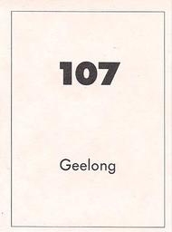 1990 Select AFL Stickers #107 Geelong Cats Back